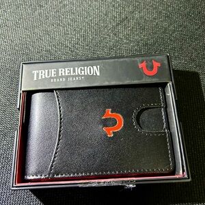 True religion leather wallet